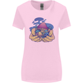 Magic Mushroom Hands Mycology Trippy Womens Wider Cut T-Shirt Light Pink