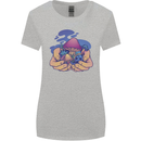 Magic Mushroom Hands Mycology Trippy Womens Wider Cut T-Shirt Sports Grey