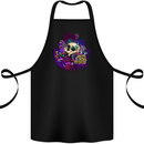Magic Mushroom Skull LSD Hallucinogenic Cotton Apron 100% Organic Black