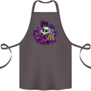 Magic Mushroom Skull LSD Hallucinogenic Cotton Apron 100% Organic Dark Grey