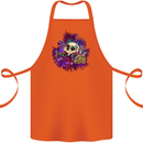 Magic Mushroom Skull LSD Hallucinogenic Cotton Apron 100% Organic Orange