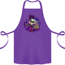 Magic Mushroom Skull LSD Hallucinogenic Cotton Apron 100% Organic Purple