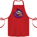 Magic Mushroom Skull LSD Hallucinogenic Cotton Apron 100% Organic Red