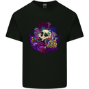 Magic Mushroom Skull LSD Hallucinogenic Mens Cotton T-Shirt Tee Top Black
