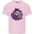 Magic Mushroom Skull LSD Hallucinogenic Mens Cotton T-Shirt Tee Top Light Pink
