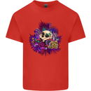 Magic Mushroom Skull LSD Hallucinogenic Mens Cotton T-Shirt Tee Top Red