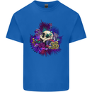 Magic Mushroom Skull LSD Hallucinogenic Mens Cotton T-Shirt Tee Top Royal Blue