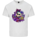 Magic Mushroom Skull LSD Hallucinogenic Mens Cotton T-Shirt Tee Top White