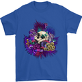 Magic Mushroom Skull LSD Hallucinogenic Mens T-Shirt 100% Cotton Royal Blue