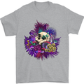 Magic Mushroom Skull LSD Hallucinogenic Mens T-Shirt 100% Cotton Sports Grey