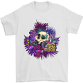 Magic Mushroom Skull LSD Hallucinogenic Mens T-Shirt 100% Cotton White