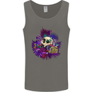 Magic Mushroom Skull LSD Hallucinogenic Mens Vest Tank Top Charcoal