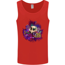 Magic Mushroom Skull LSD Hallucinogenic Mens Vest Tank Top Red