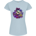 Magic Mushroom Skull LSD Hallucinogenic Womens Petite Cut T-Shirt Light Blue