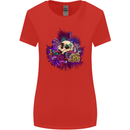 Magic Mushroom Skull LSD Hallucinogenic Womens Wider Cut T-Shirt Red
