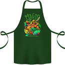 Magic Mushrooms Drugs LSD Acid Trip Cotton Apron 100% Organic Forest Green