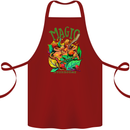 Magic Mushrooms Drugs LSD Acid Trip Cotton Apron 100% Organic Maroon