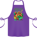 Magic Mushrooms Drugs LSD Acid Trip Cotton Apron 100% Organic Purple