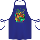 Magic Mushrooms Drugs LSD Acid Trip Cotton Apron 100% Organic Royal Blue