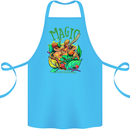 Magic Mushrooms Drugs LSD Acid Trip Cotton Apron 100% Organic Turquoise