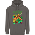 Magic Mushrooms Drugs LSD Acid Trip Mens 80% Cotton Hoodie Charcoal