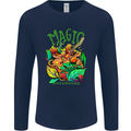 Magic Mushrooms Drugs LSD Acid Trip Mens Long Sleeve T-Shirt Navy Blue