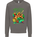 Magic Mushrooms Drugs LSD Acid Trip Mens Sweatshirt Jumper Charcoal