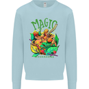 Magic Mushrooms Drugs LSD Acid Trip Mens Sweatshirt Jumper Light Blue