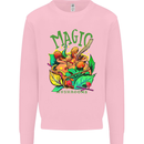 Magic Mushrooms Drugs LSD Acid Trip Mens Sweatshirt Jumper Light Pink