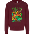 Magic Mushrooms Drugs LSD Acid Trip Mens Sweatshirt Jumper Maroon