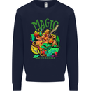 Magic Mushrooms Drugs LSD Acid Trip Mens Sweatshirt Jumper Navy Blue