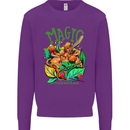 Magic Mushrooms Drugs LSD Acid Trip Mens Sweatshirt Jumper Purple