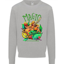 Magic Mushrooms Drugs LSD Acid Trip Mens Sweatshirt Jumper Sports Grey