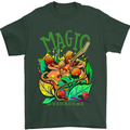 Magic Mushrooms Drugs LSD Acid Trip Mens T-Shirt Cotton Gildan Forest Green