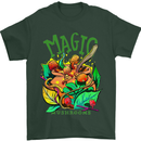 Magic Mushrooms Drugs LSD Acid Trip Mens T-Shirt Cotton Gildan Forest Green