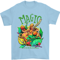 Magic Mushrooms Drugs LSD Acid Trip Mens T-Shirt Cotton Gildan Light Blue