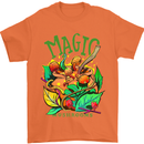 Magic Mushrooms Drugs LSD Acid Trip Mens T-Shirt Cotton Gildan Orange