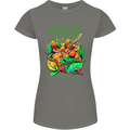 Magic Mushrooms Drugs LSD Acid Trip Womens Petite Cut T-Shirt Charcoal