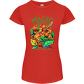 Magic Mushrooms Drugs LSD Acid Trip Womens Petite Cut T-Shirt Red