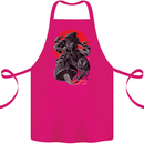 Magic Mushrooms Weed Japanese Alien Cotton Apron 100% Organic Pink
