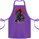 Magic Mushrooms Weed Japanese Alien Cotton Apron 100% Organic Purple