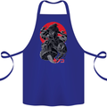 Magic Mushrooms Weed Japanese Alien Cotton Apron 100% Organic Royal Blue