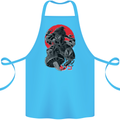 Magic Mushrooms Weed Japanese Alien Cotton Apron 100% Organic Turquoise