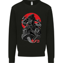 Magic Mushrooms Weed Japanese Alien Kids Sweatshirt Jumper Black