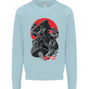 Magic Mushrooms Weed Japanese Alien Kids Sweatshirt Jumper Light Blue