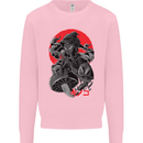 Magic Mushrooms Weed Japanese Alien Kids Sweatshirt Jumper Light Pink