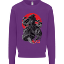 Magic Mushrooms Weed Japanese Alien Kids Sweatshirt Jumper Purple