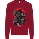 Magic Mushrooms Weed Japanese Alien Kids Sweatshirt Jumper Red