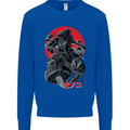 Magic Mushrooms Weed Japanese Alien Kids Sweatshirt Jumper Royal Blue