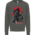 Magic Mushrooms Weed Japanese Alien Kids Sweatshirt Jumper Storm Grey